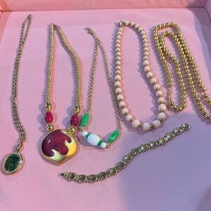 Vintage Jewelry Napier Monet Sarah Coventry Avon Don Lin gold necklace bracelet